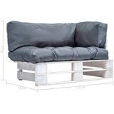  Vrtna sofa od paleta od borovine sa sivim jastucima | shoptok.hr