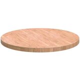 vidaXL Gornji dio stola Svjetlosmeđa Ø 80 x 4 cm Čvrsto drvo hrasta | shoptok.hr