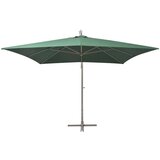  Viseč senčnik 300x300 cm zelene barve z aluminijastim drogom | Shoptok.si