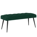  Klupa s gumbastim tkanjem Tamnozelena 110 x 40 x 46 cm Bar&amp;scaron;un Slike