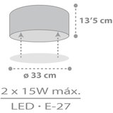Dalber 42006E - Dečije plafonsko svetlo COLOR LIGHT 2xE27/15W/230V belo | Eponuda.com