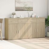 vidaXL Komoda 2 kom sonoma hrast 79x38x80 cm od konstruiranog drva | shoptok.hr