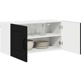 vidaXL Zidni kuhinjski ormarić Crna 80 x 31 x 40 cm Konstruirano drvo | shoptok.hr