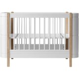 Oliver Furniture® dječji krevetić mini+ basic cot 60x120 white/oak | shoptok.hr