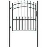 vidaXL Vrata ograje s bodicami Siva 125 x 100 cm | Shoptok.si