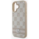 Dkny PU Leather Checkered Pattern and Stripe Zadní Kryt pro iPhone 16 Pink Ovitek za telefon Vijolična | Shoptok.si