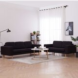 vidaXL 2-dijelni set sofa od tkanine crni cijene