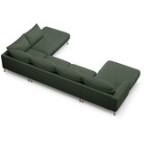 Micadoni Zelena kotna sedežna garnitura (v obliki črke "U") Naomi – | Shoptok.si