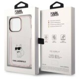 Karl Lagerfeld KLHCP14XHNCHTCP zaščita ovitek za iphone 14 pro prozorno roza - iml nft choupette logo | Shoptok.si