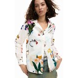 Desigual Bluza orhideja bijela / narančasta / crna / bijela | shoptok.hr