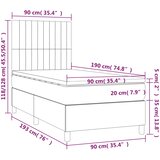 Box spring krevet s madracem ružičasti 90x190 cm baršunasti | shoptok.hr