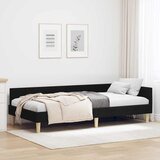  Kutni okvir kreveta Crna 90 x 190 cm tkanina | shoptok.hr