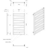 Sapho kupatilski radijator zig 110x60 cm, crne boje | Eponuda.com