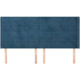  Vzglavje z ušesi temno modro 203x16x118/128 cm žamet, (20933378) | Shoptok.si