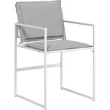  Vrtni set za objed 5 pcs Bijela i svjetlosiva 80 x 80 x 73 cm | shoptok.hr