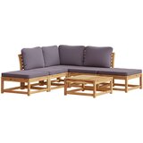 Maison Chic Seti vrtnega pohištva - Vrtna garnitura - Vrtni pohištvo set 6-delna z blazinami trden akacijev les, (21805812) | Shoptok.si