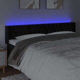  Posteljno vzglavje črno 203x16x78/88 cm žamet, (20794209) | Shoptok.si