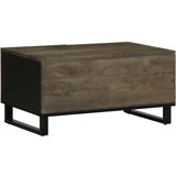  Stolić za kavu crni 80 x 50 x 40 cm od masivnog drva manga | shoptok.hr