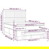 Box spring postelja z vzmetnico temno rjava 140x200 cm blago, (20900957) | Shoptok.si
