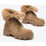 Resti Light brown women's lace-up boots Cavenma | Shoptok.si