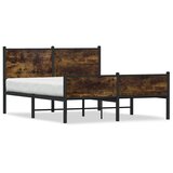  Metalni okvir kreveta bez madraca boja hrasta 137x190 cm | shoptok.hr