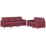 Maison Chic Sedežna garnitura - kavč 2-delna z blazinami vinsko rdeče blago, (21729357) | Shoptok.si