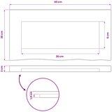  Pravokutni stolni vrh 90 x 50 x 3,5 cm Pravokutni Bijela | shoptok.hr