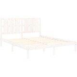  Posteljni okvir bel iz trdnega lesa 150x200 cm 5FT, (20791819) | Shoptok.si