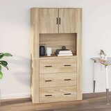  Stenska omarica sonoma hrast 80x33x80 cm inženirski les, (20821005) | Shoptok.si