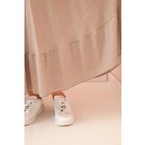 Kesi Włoski Plus size women's dress with short sleeves and ruffle made of light viscose fango | ePonuda.com