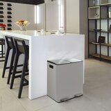 Spirella Smeđe-siva željezna kanta za smeće 2x20 l za odvojeni otpad/s pedalom Aliya – | shoptok.hr