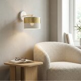  Zidna lampa LUX 1xE27/15W/230V bela/zlatna | Eponuda.com