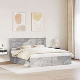  Konstrukcija postelje Beton 180 x 200 cm Masivno borovo les, (5000103659) | Shoptok.si