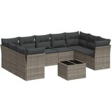  10-dijelni set vrtnih sofa od poliratana s jastucima sivi | shoptok.hr
