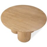 MOME Okrogla klubska mizica v hrastovem dekorju v naravni barvi ø 80 cm Lua – | Shoptok.si