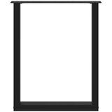  Noge za blagovaonski stol U-oblik 3 kom Crne 70 x (72-73) cm Čelik | shoptok.hr