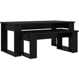 vidaXL Set kavno mizico 2 pcs Črna Orehovina Konstruiran les, (5000120319) | Shoptok.si