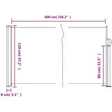  Uvlačiva bočna tenda 120 x 600 cm smeđesiva | shoptok.hr