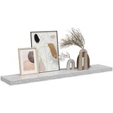  Plutajuća zidna polica siva boja betona 120 x 23,5 x 3,8 cm MDF | shoptok.hr