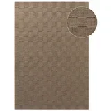 Smeđi ručno rađen vunen tepih 120x170 cm Scala –