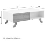Bessagi Home klubska miza vira, bela, barva bora | Shoptok.si