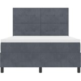 Box Spring Krevet s Dušekom Tamno Siva 140x200 cm Baršun | shoptok.hr