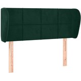  Uzglavlje s ušima tamnozeleno 103x23x78/88 cm baršunasto | shoptok.hr