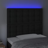  LED uzglavlje crno 90x5x118/128 cm od umjetne kože | shoptok.hr