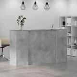  Sprejemna miza betonsko siva 180x50x103,5 cm inženirski les | Shoptok.si