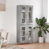 The Living Store Visoka komoda betonsko siva 69,5x34x180 cm inženirski les - Visoka Omara, (21430741) | Shoptok.si