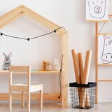 Adeko dječji radni stol u obliku kućice od borovog drva bran, 40 x 111 cm | shoptok.hr