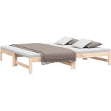  Dnevni ležaj na izvlačenje 2 x (75x190) cm od masivne borovine | shoptok.hr