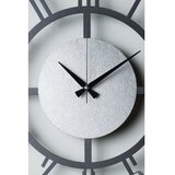 WALLXPERT dekorativni metalni zidni sat Myk9912 crno srebro | ePonuda.com