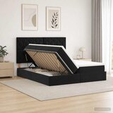  Krevet s od storage s uzglavljem Crna 180 x 200 cm Baršun | shoptok.hr